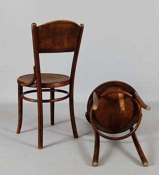 CAFÉSTOLAR, 4 st, Österrike, omkring år 1900.