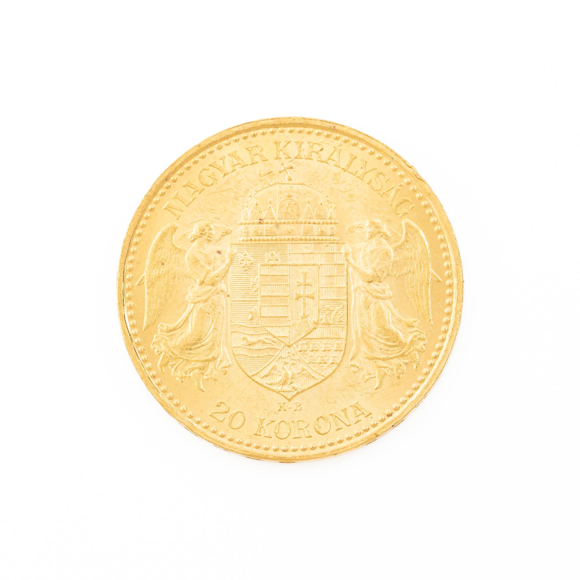 Gold coin, Hungary, 20 Korona, 1892.