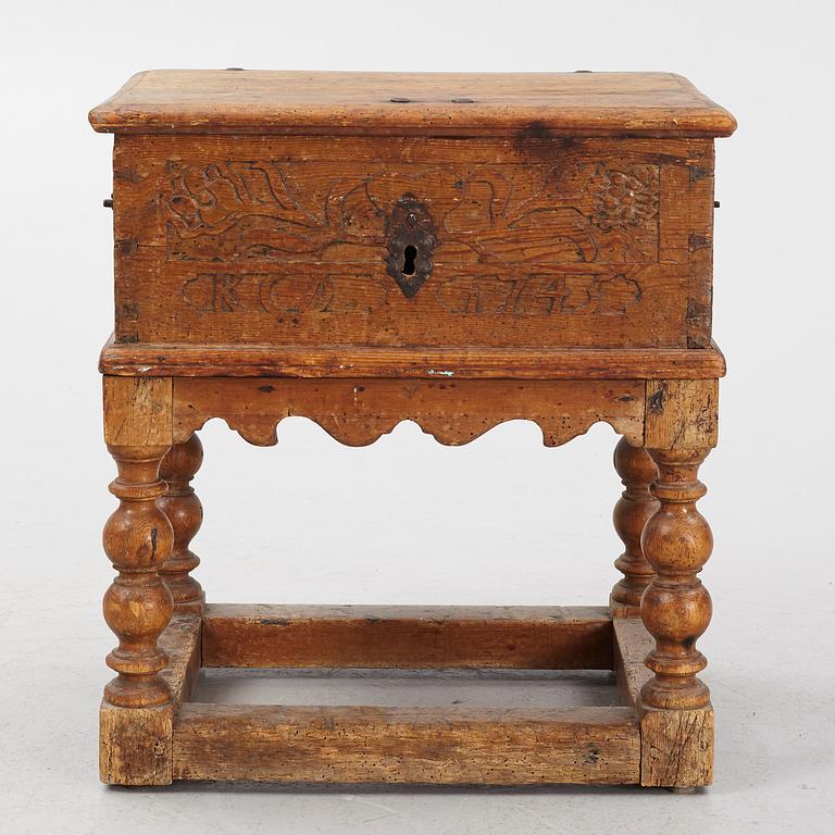 A chest, dated 1745.