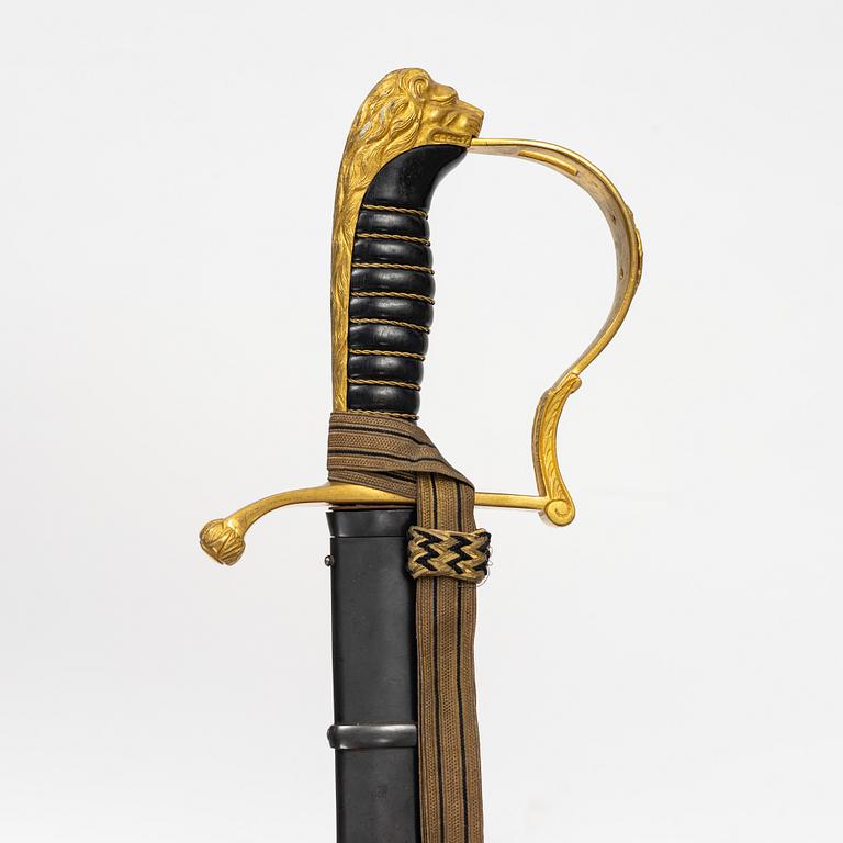 A Swedish infantry officer's sword, 1899 pattern with scabbard.