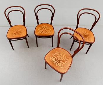 STOLAR, 4 st, Thonet, 1900-talets första hälft.