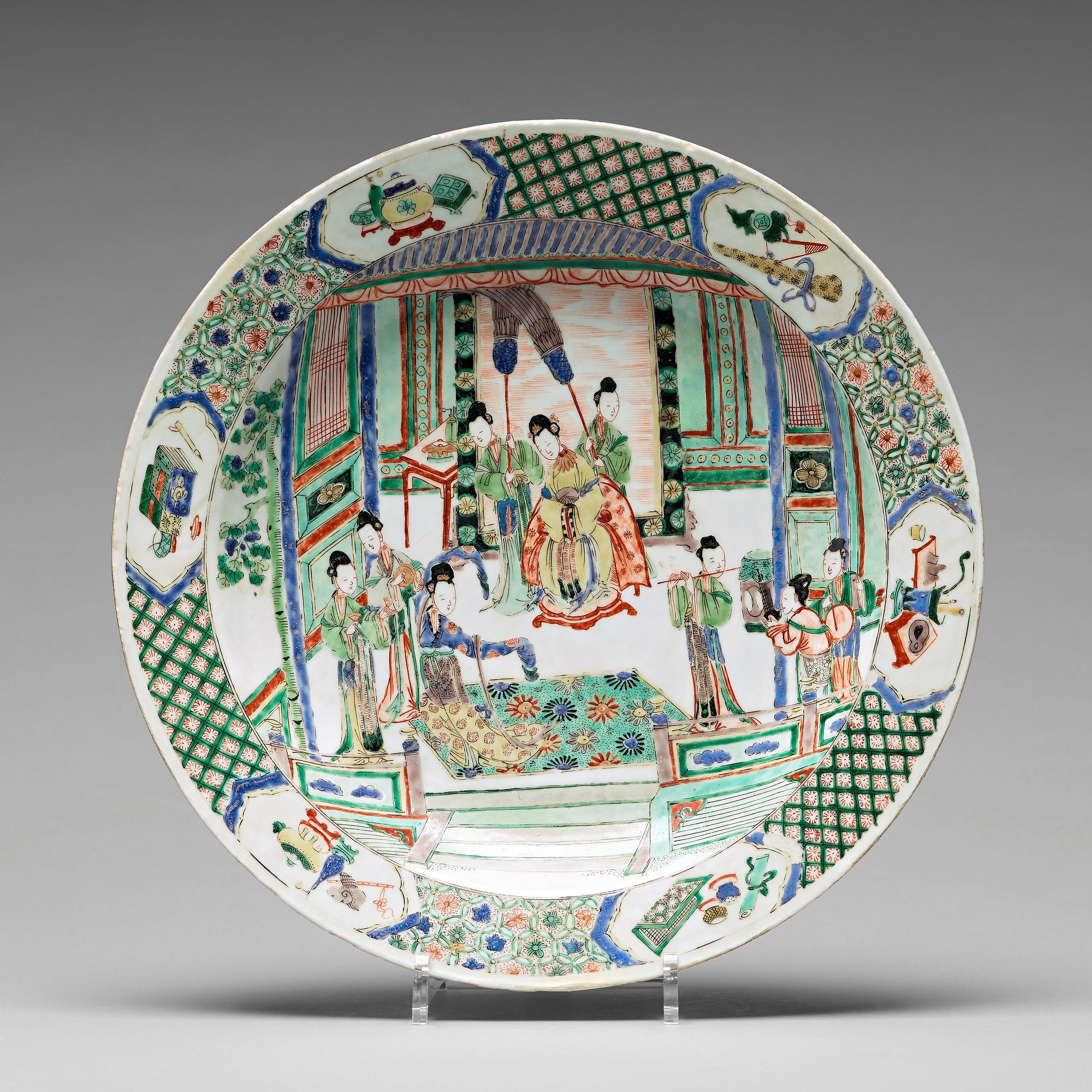 FAT, porslin. Qingdynastin, Kangxi (1662-1722).