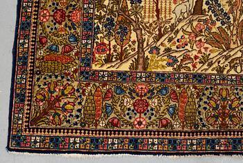 Matto, semi-antique Kashan, probably, ca 192 x 134 cm.