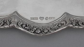 MOCCASERVISDELAR, 10 delar, silver, bla Ceson, Göteborg, 1964. Tot vikt 379 g.