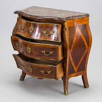 A Swedish Rococo chest of drawers, Stockholm ca 1770.