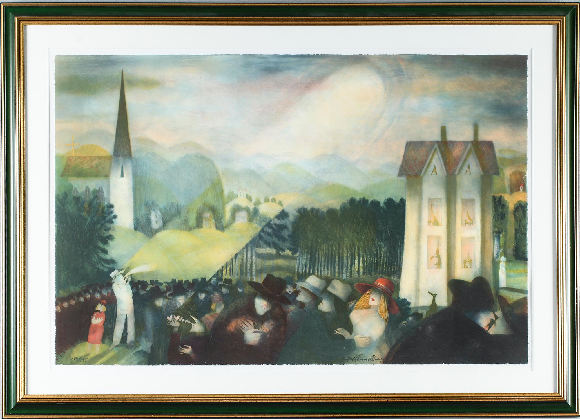 KJELL SUNDBERG, färglitografi, signerad och numrerad 134/195.