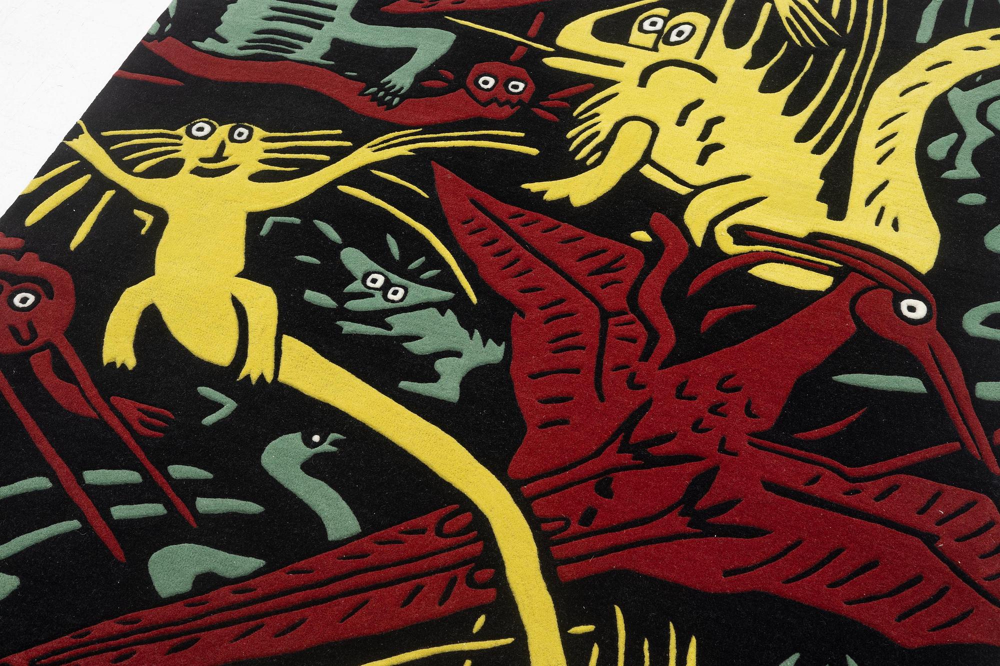 Carl Johan De Geer, matta, "Monster Subtil", handtuftad, ca 242 x 162 cm, signerad o numrerad 02.