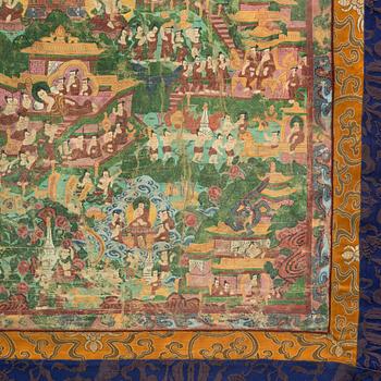 A Tibetan Thangka, 20th Century.