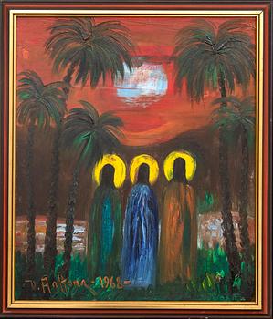 Veikko Aaltona, oil on canvas, signed, dated 1986.