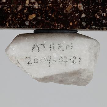 SOCKEL, porfyr samt marmor, 1800/1900-tal.