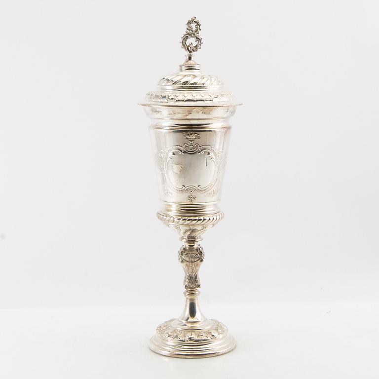Cup Baroque style first half of the 20th century silver plate.