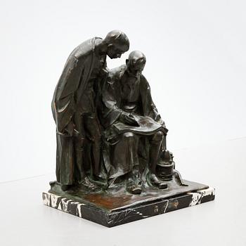 JOSEF HAMMERSCHMIDT, skulptur, brons, signerad.