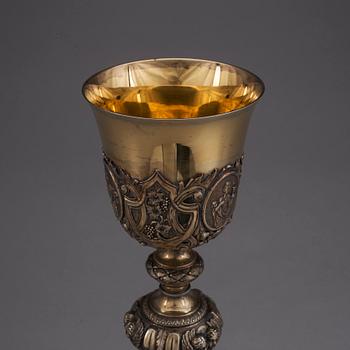 KALK, silver, Frankrike. Barockstil, 1900-tal. Vikt ca 615 gram.