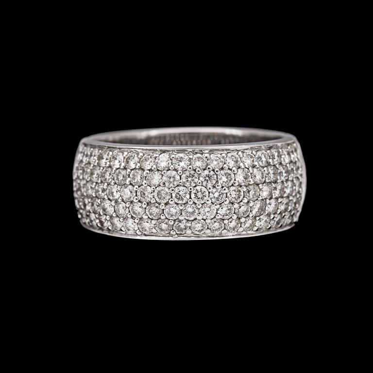 RING, briljantslipade diamanter, tot. 1.48 ct.