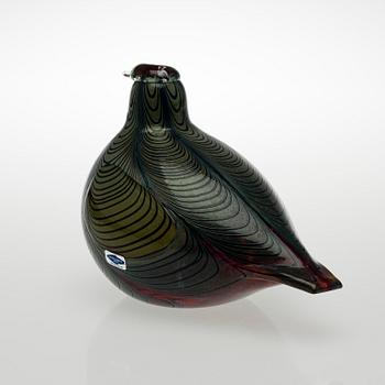 OIVA TOIKKA, BIRD, glass, signed O. Toikka Nuutajärvi.