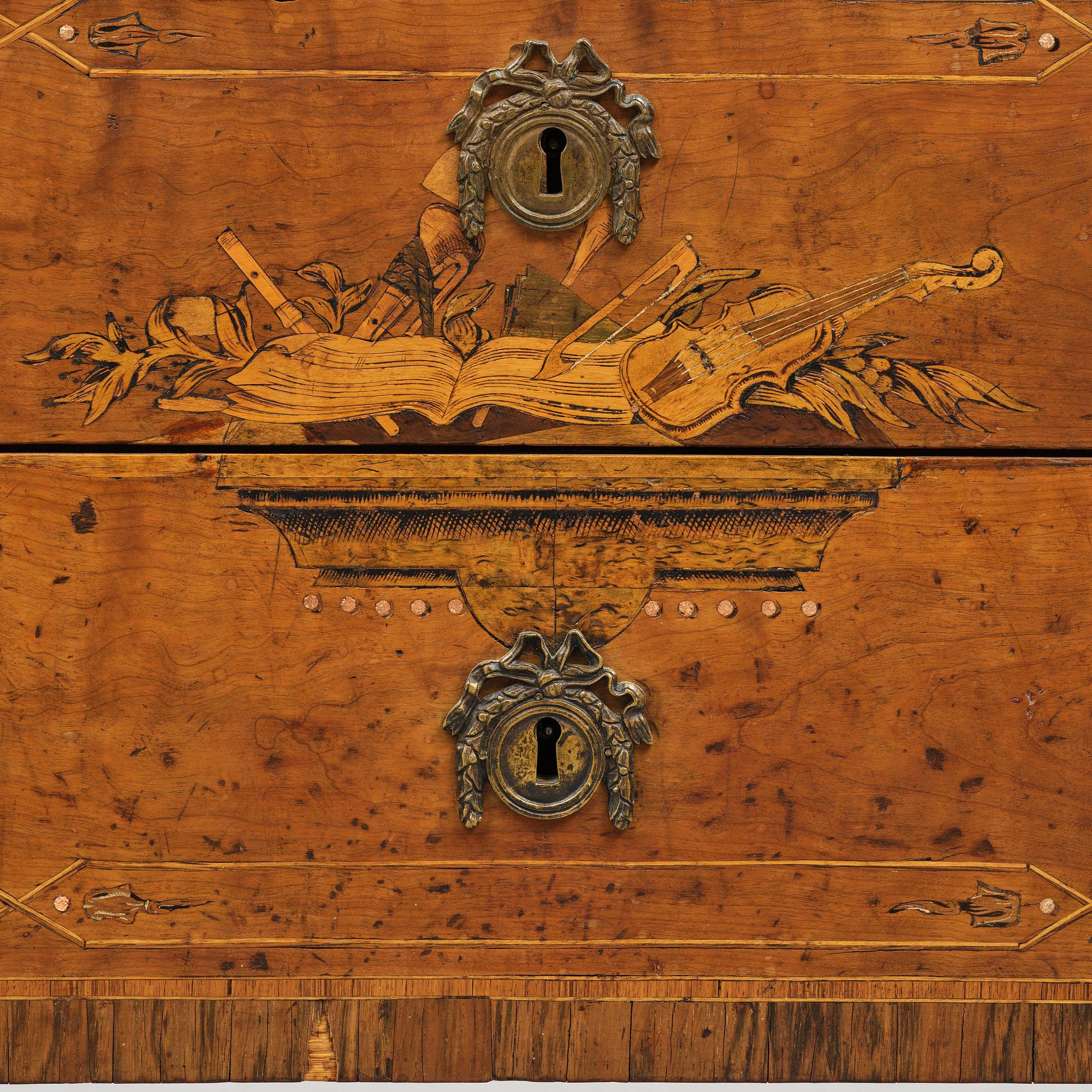 A Gustavian marquetry commode by N. P. Stenström (master in Stockholm 1782-90).