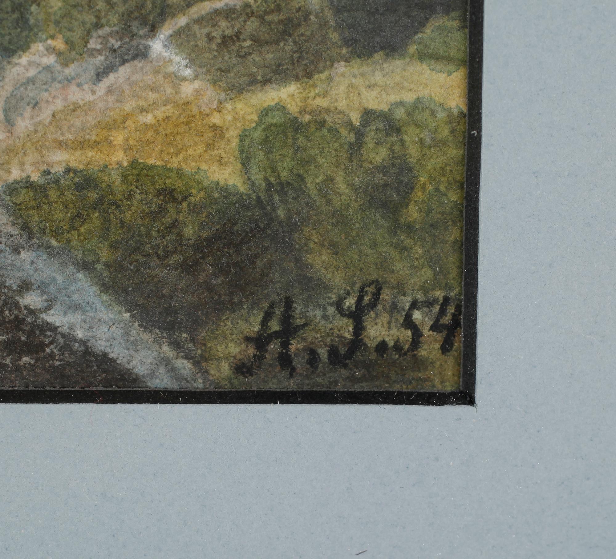 OKÄND KONSTNÄR. akvarell, 1800-talets mitt.