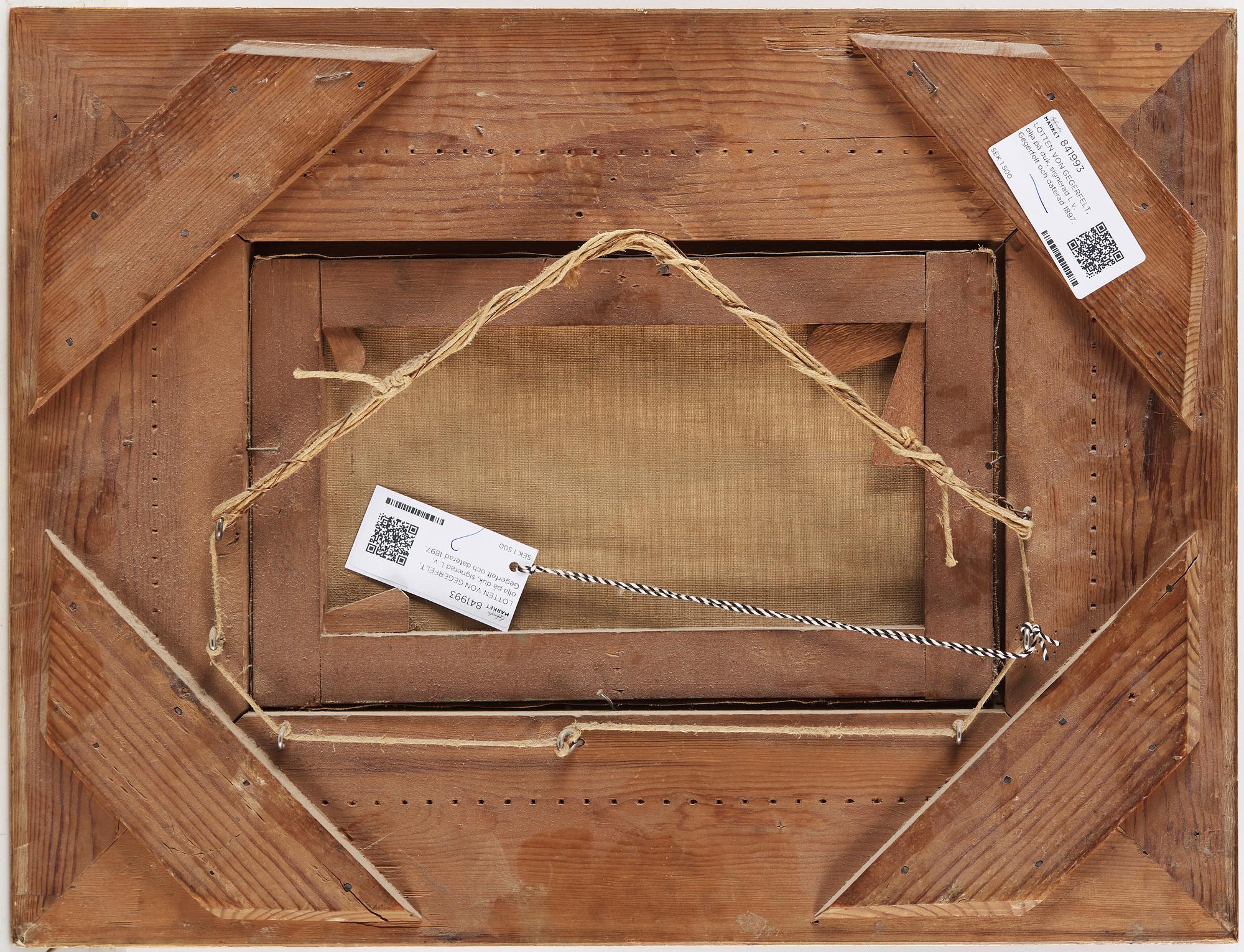 LOTTEN VON GEGERFELT, oil on canvas, signed L v. Gegerfelt and dated 1897.