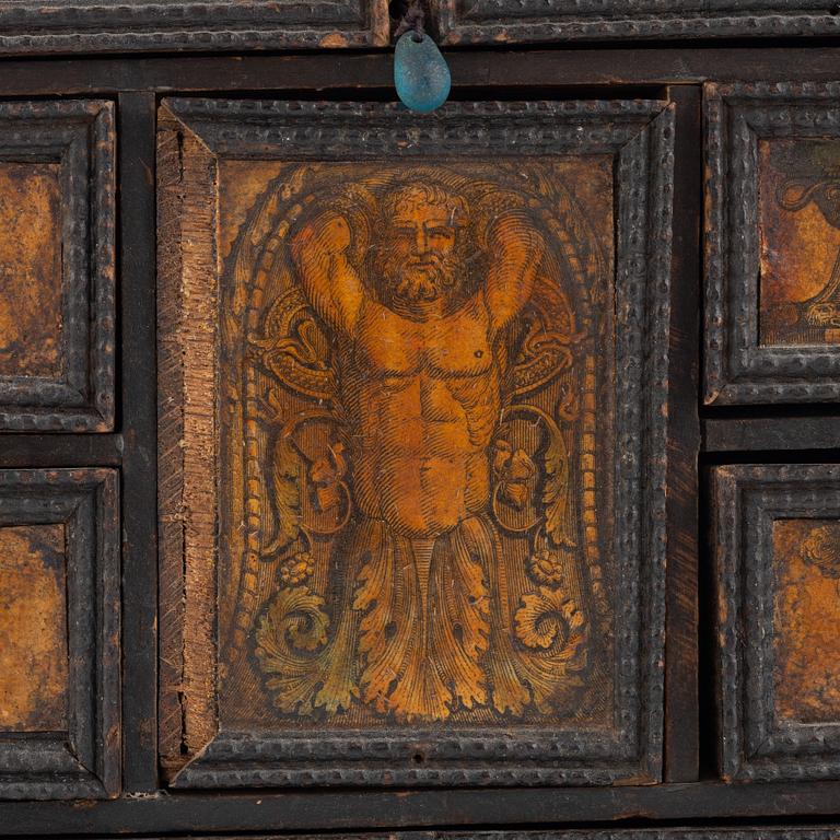 Miniatyrkabinettskåp, Sydtyskland, omkring år 1700, Barock.