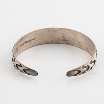 David Andersen,  sterling silver bangle, viking style, Norway.