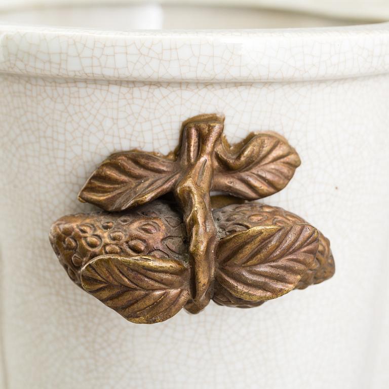 YTTERFODER, JARDINIERE, 5 ST. porslin, G&C, Danmark, 1900-talets andra hälft.