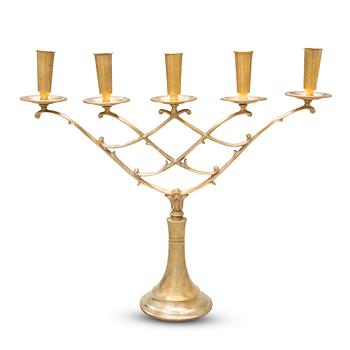 376. Paavo Tynell, PAAVO TYNELL, A1920/1930s brass candelabrum for Taito, Finland.