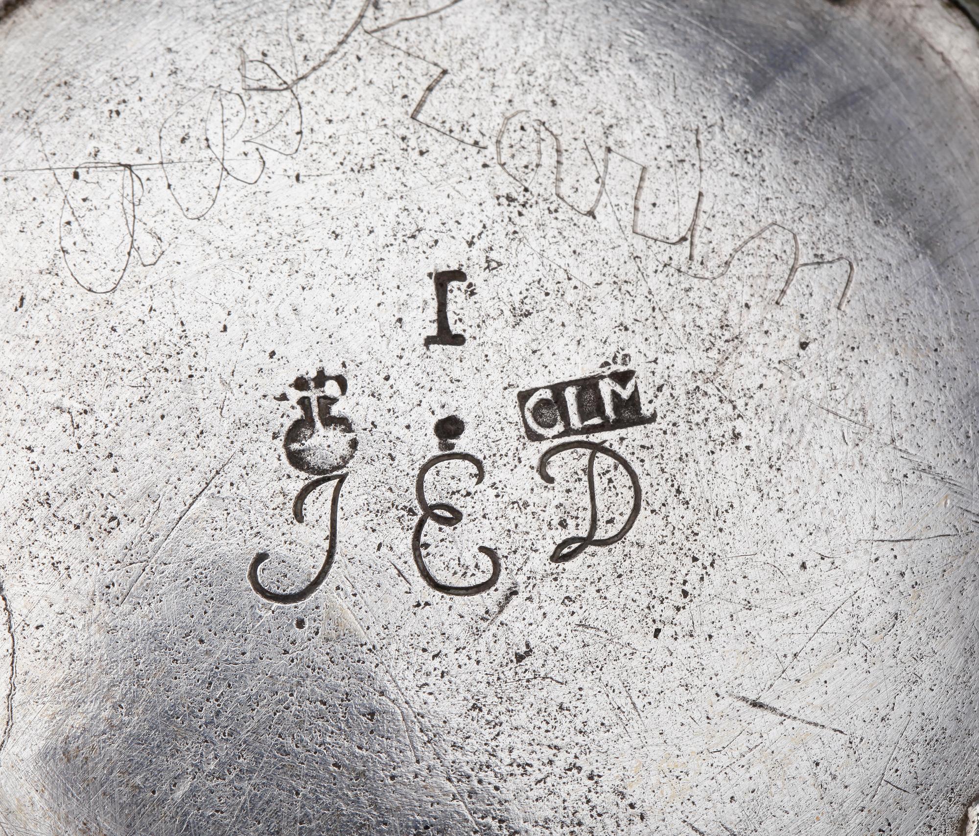 BÄGARE, silver, Carl Lemon d ä, Uppsala,(verksam 1729-1768). Vikt: ca 435 gram.