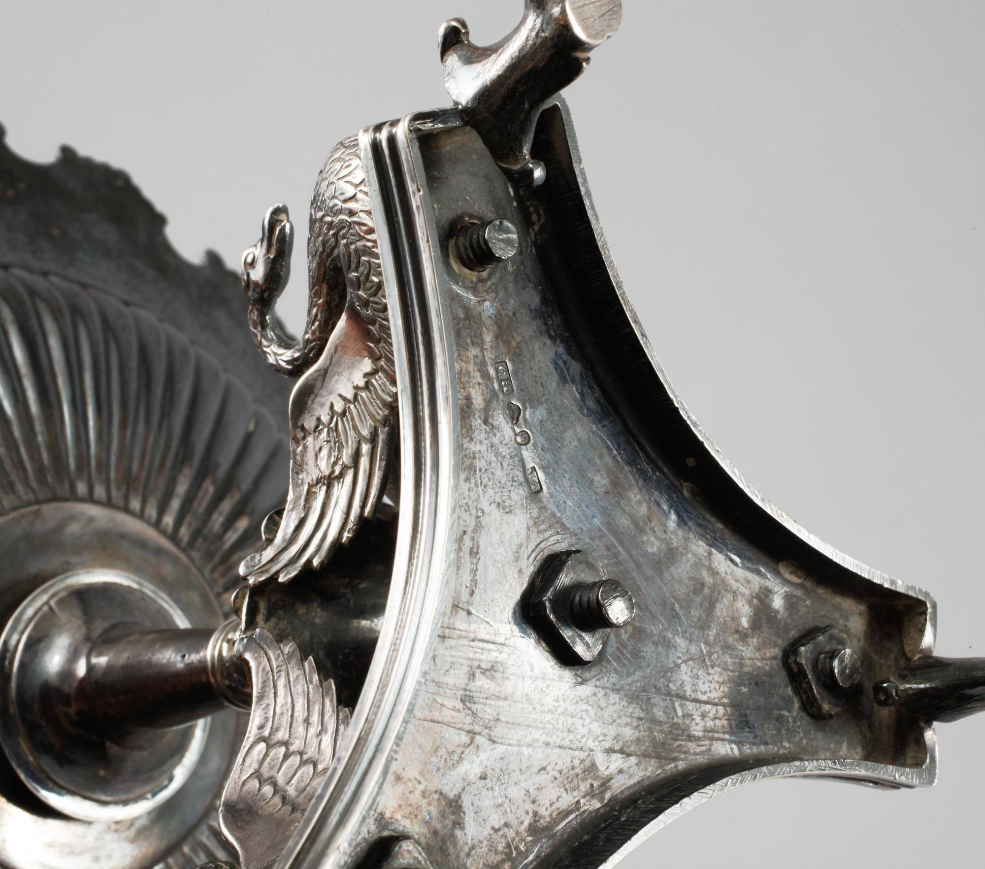 KONFEKTSKÅL, silver, Christian Hammer, Stockholm, 1851, vikt 577 gram.
