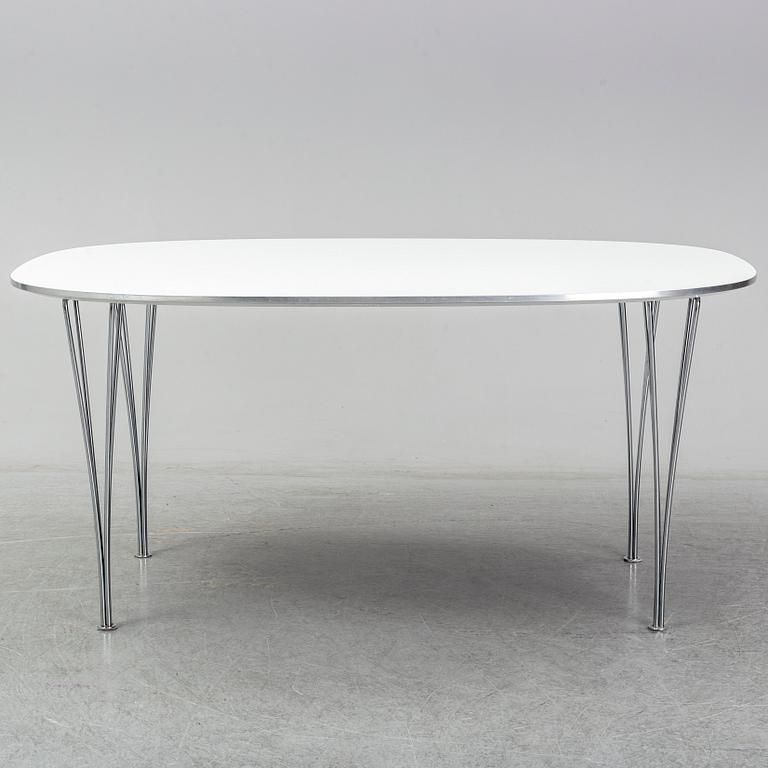 BRUNO MATHSSON & PIET HEIN, matbord, "Superellips", Fritz Hansen, Danmark.
