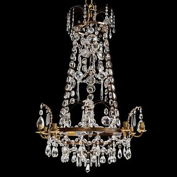 Ljuskrona, gustaviansk stil, sk "Hagamodell", 1900-tal.