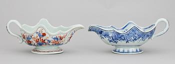 SÅSSNIPOR, 2 st, porslin, Qianlong, Kina 1700-tal.