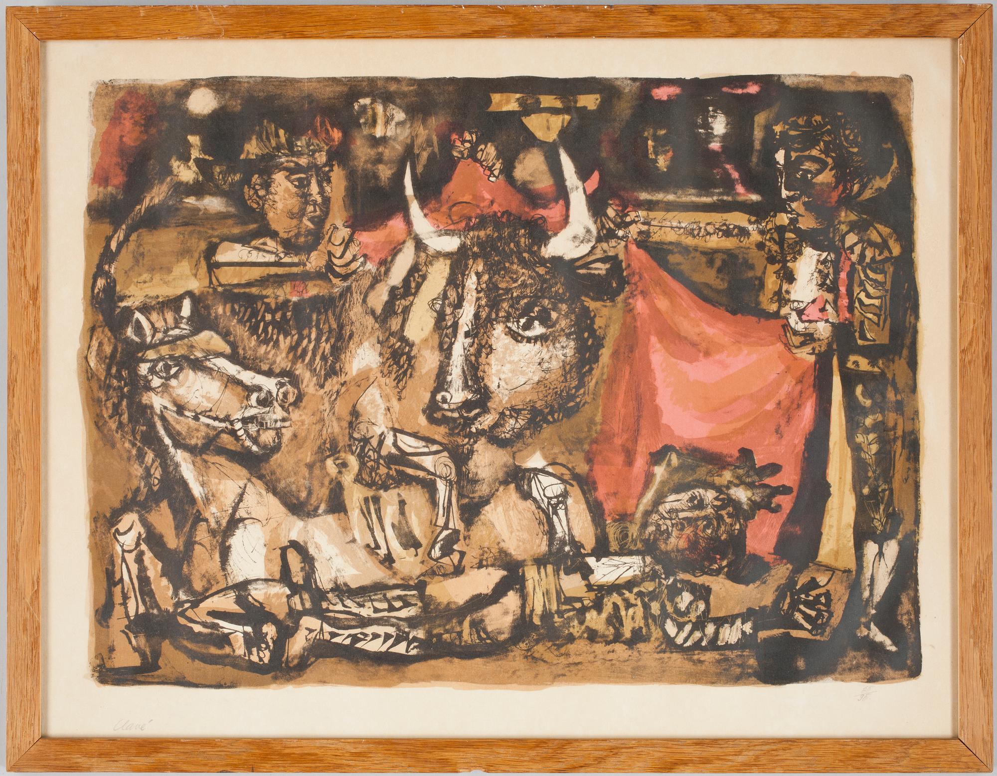 ANTONI CLAVÉ, färglitografi. Sign och numr 55/95.