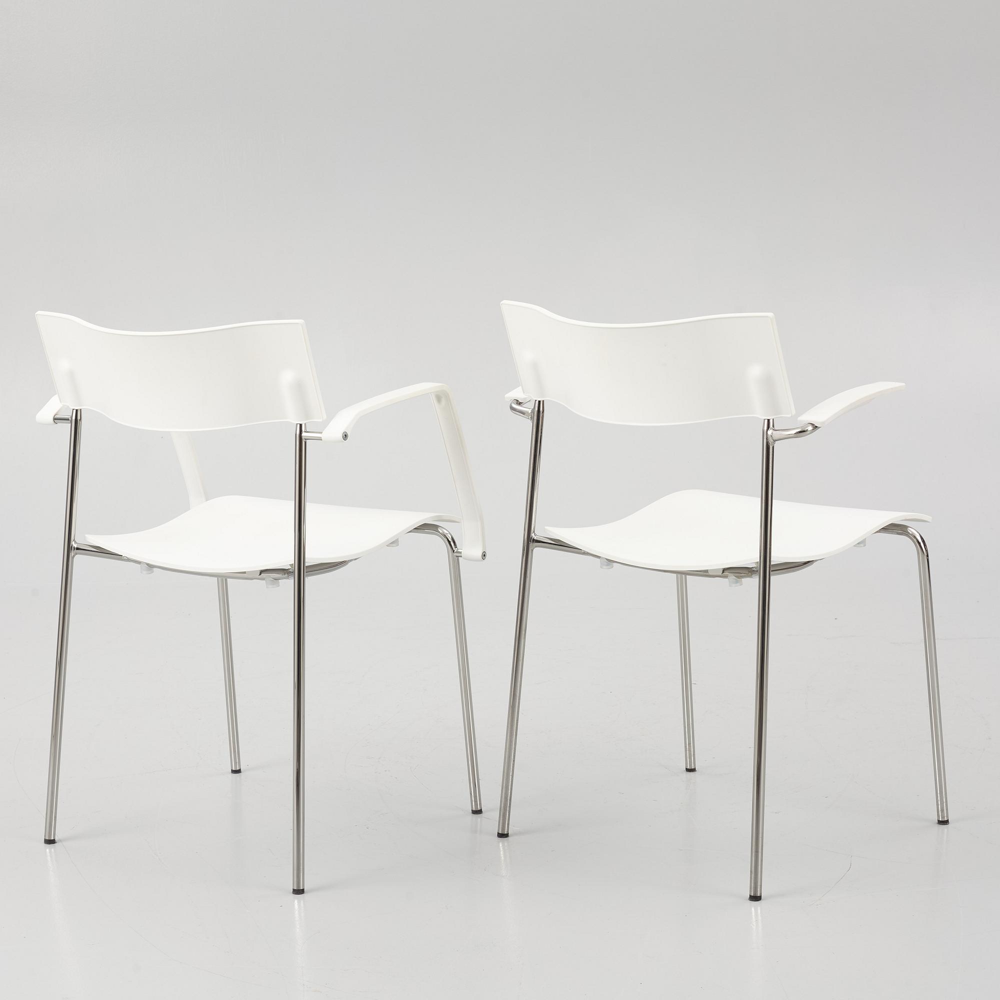 Johannes Foersom & Peter Hiort-Lorenzen, a set of six 'Campus' chairs, Lammhults, after 1992.