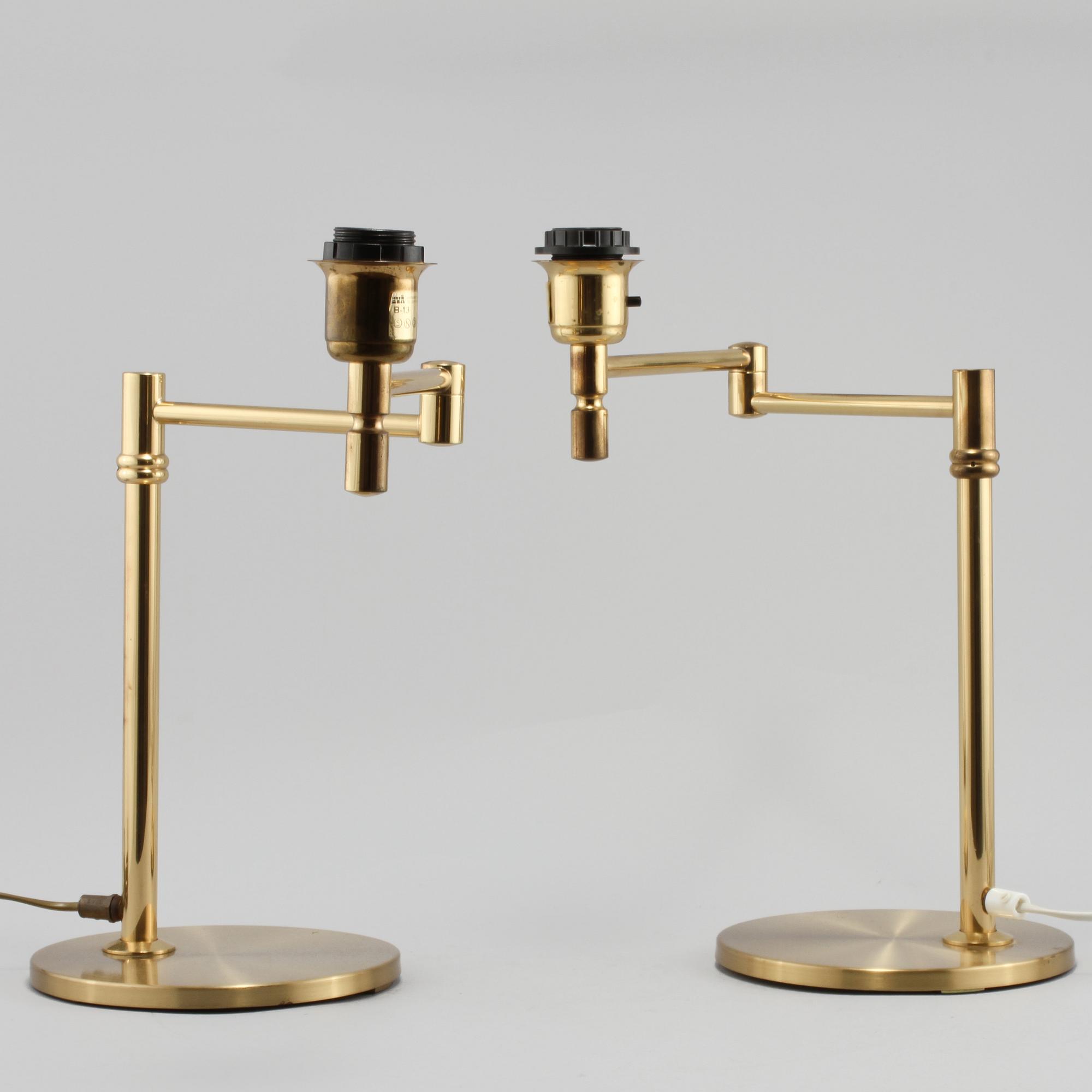 BORDSLAMPOR, ett par, Evå, Värnamo, 1900-talets andra hälft.