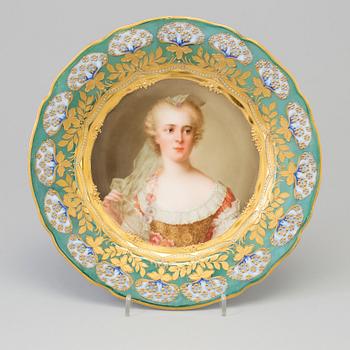 A porcelain plate, 'Vienna' mark, circa 1900.