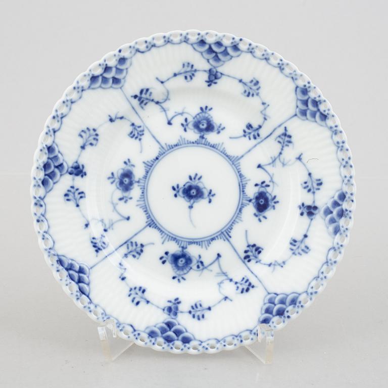 A set of thirteen 'Musselmalet' porcelain service parts, Royal Copenhagen, Denmark.