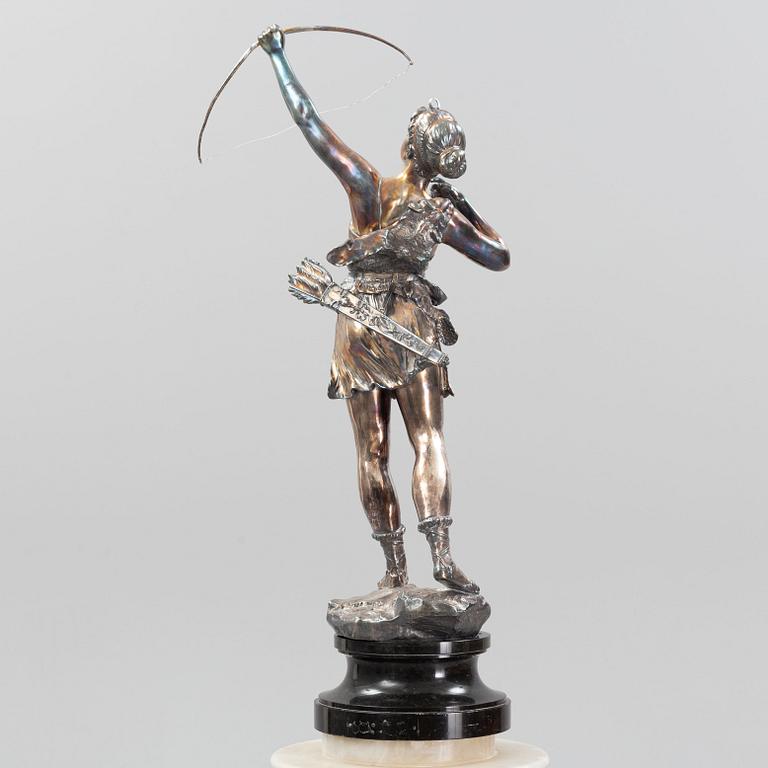 Skulptur, nysilver, tidigt 1900-tal.