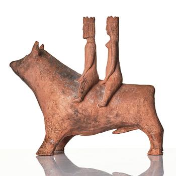 Helga Henschen, "Bröllopsresan" (The Wedding Trip), a terracotta sculpture, executed in her own studio, 1950s-60s.