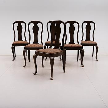 STOLAR, 6 st, barockstil, 1900-talets första hälft.