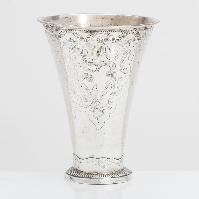 Petter Gillberg, bägare, silver, Varberg, 1775.