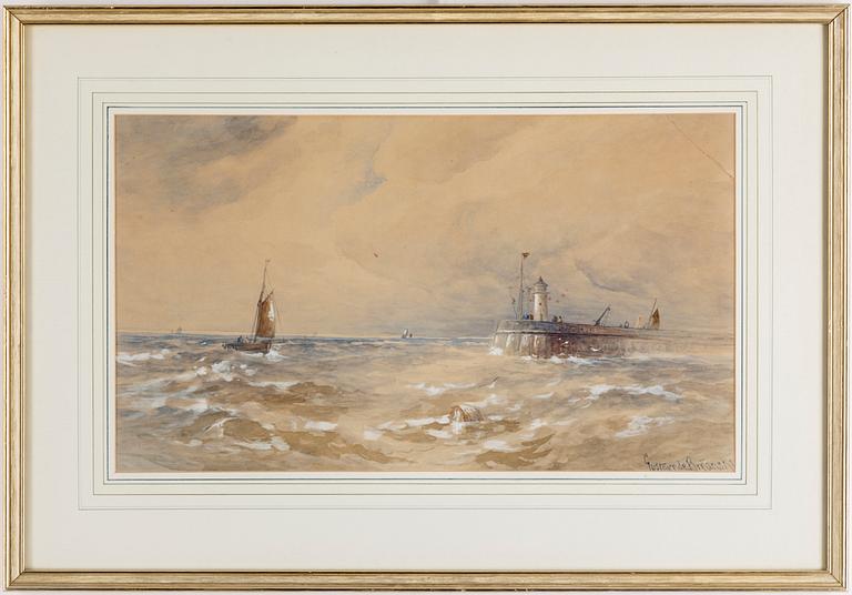 GUSTAVE DE BREANSKI, a pair of watercolour, signed.