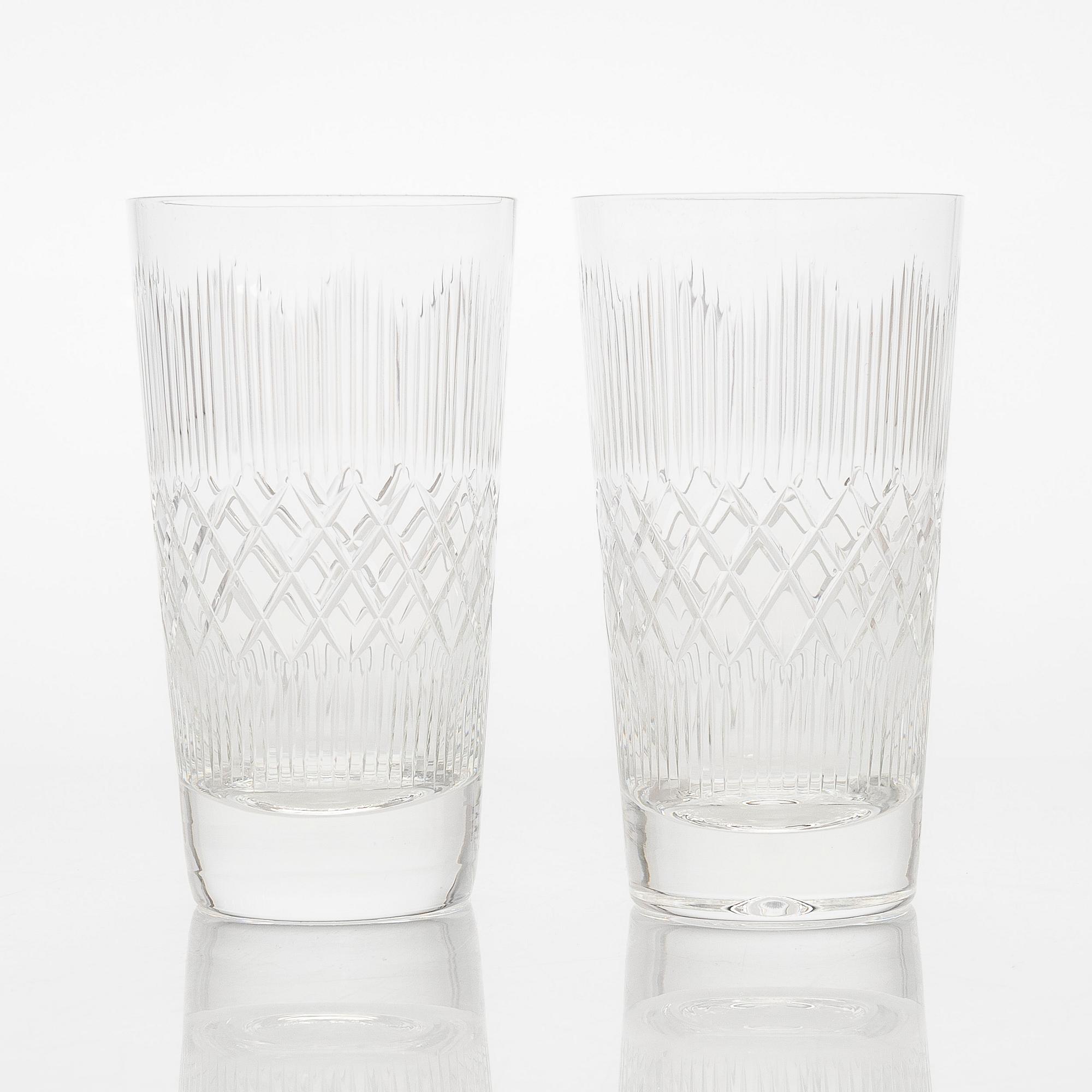 A set of ten 'Polar' drinking glasses, Nuutajärvi.