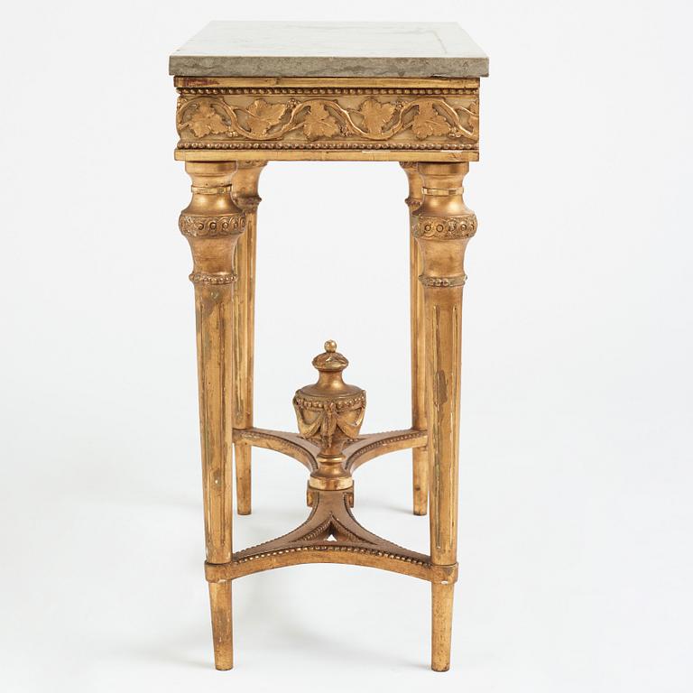 A late Gustavian console table, late 18th Century.