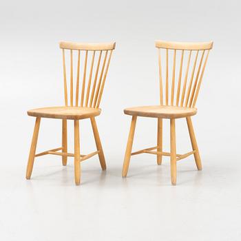 Carl Malmsten, a pair of 'Lilla Åland' chairs from Stolab 1994.