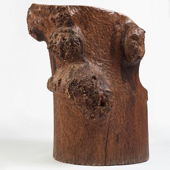 A Swedish folk art pine chair, early 20th Century.