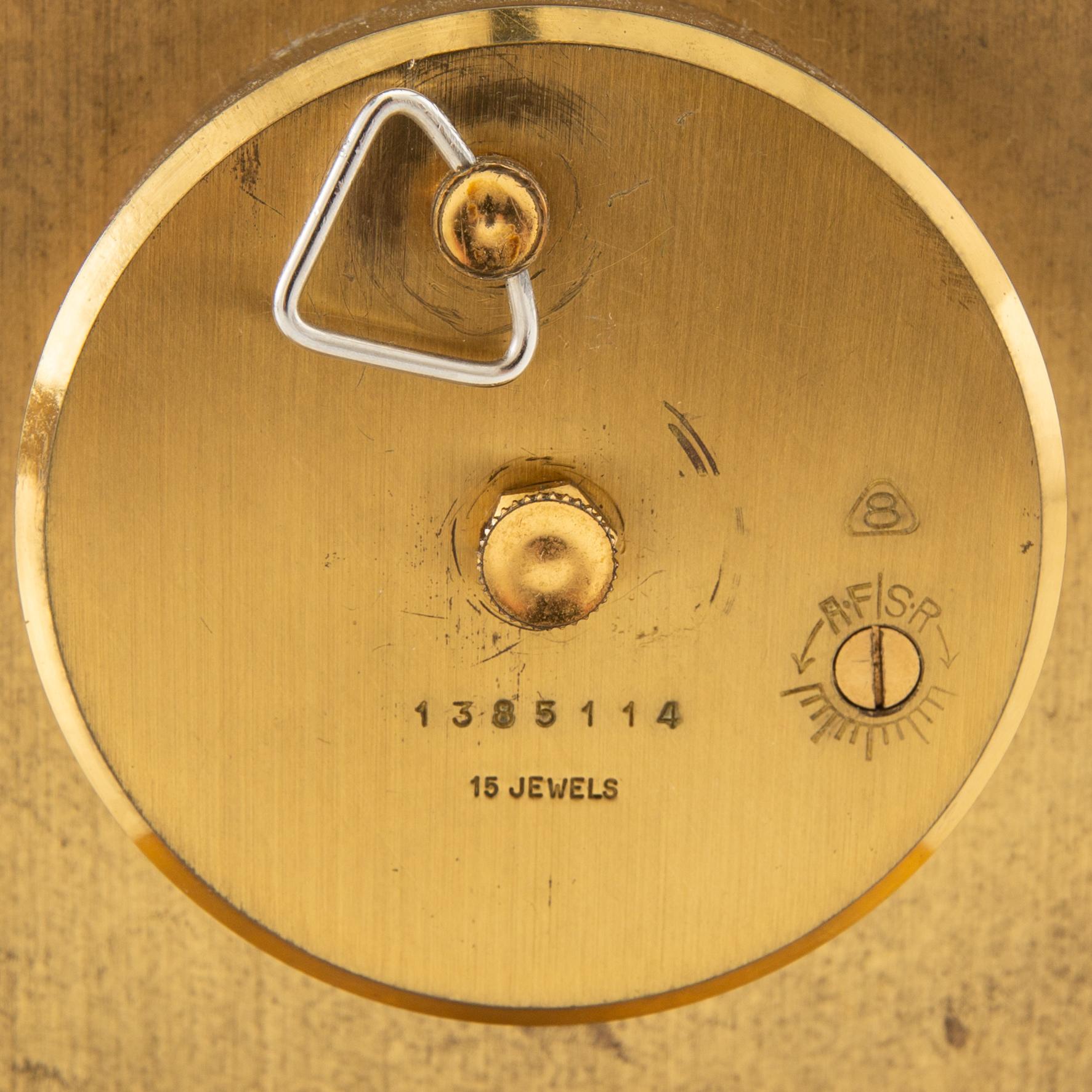 Table clock Imhof Germany second half of the 20th century.