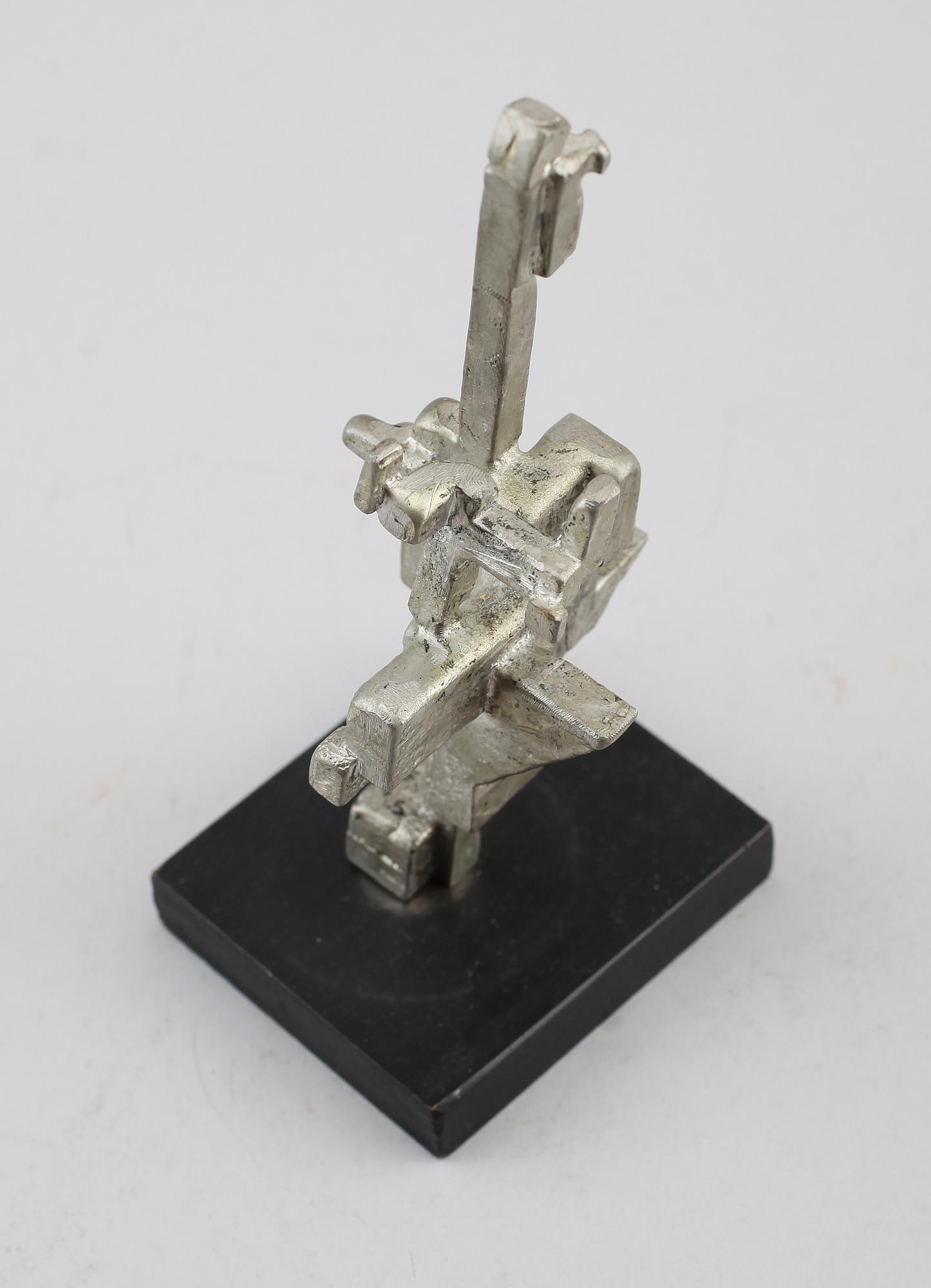 CARL-AXEL LUNDING, skulptur, försilvrad metall.