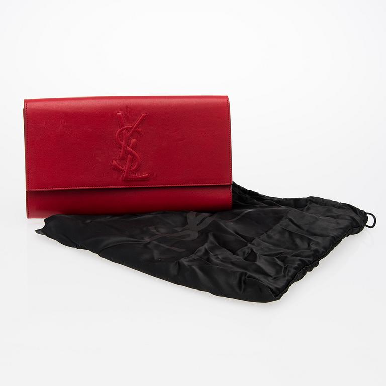 A Red Leather Clutch.