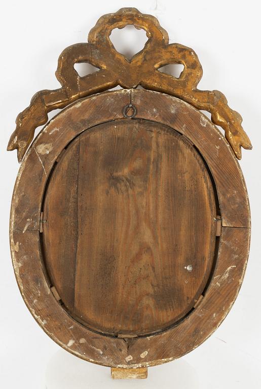 Spegellampetter, ett par, för ett ljus, Sverige, omkring år 1800, Sengustavianska.