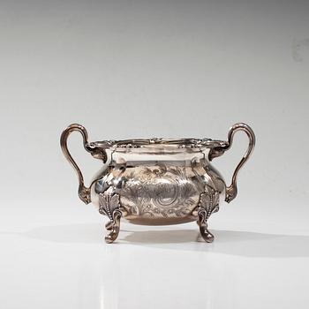 KAFFESERVIS, 3 delar, silver, Auran Kultasepät, Åbo 1915-1916. Tot. vikt ca 1290 g.
